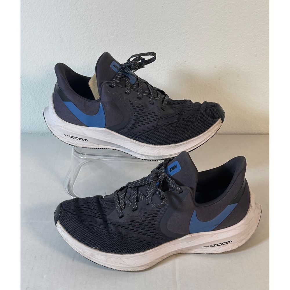 Nike Air Zoom Mens Running Shoes Navy Blue Men's Size 9.5 AQ7497 009